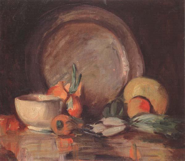 Percy Gray Still Life with Copper Plate and Vegetables (mk42) oil painting picture